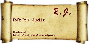 Ráth Judit névjegykártya